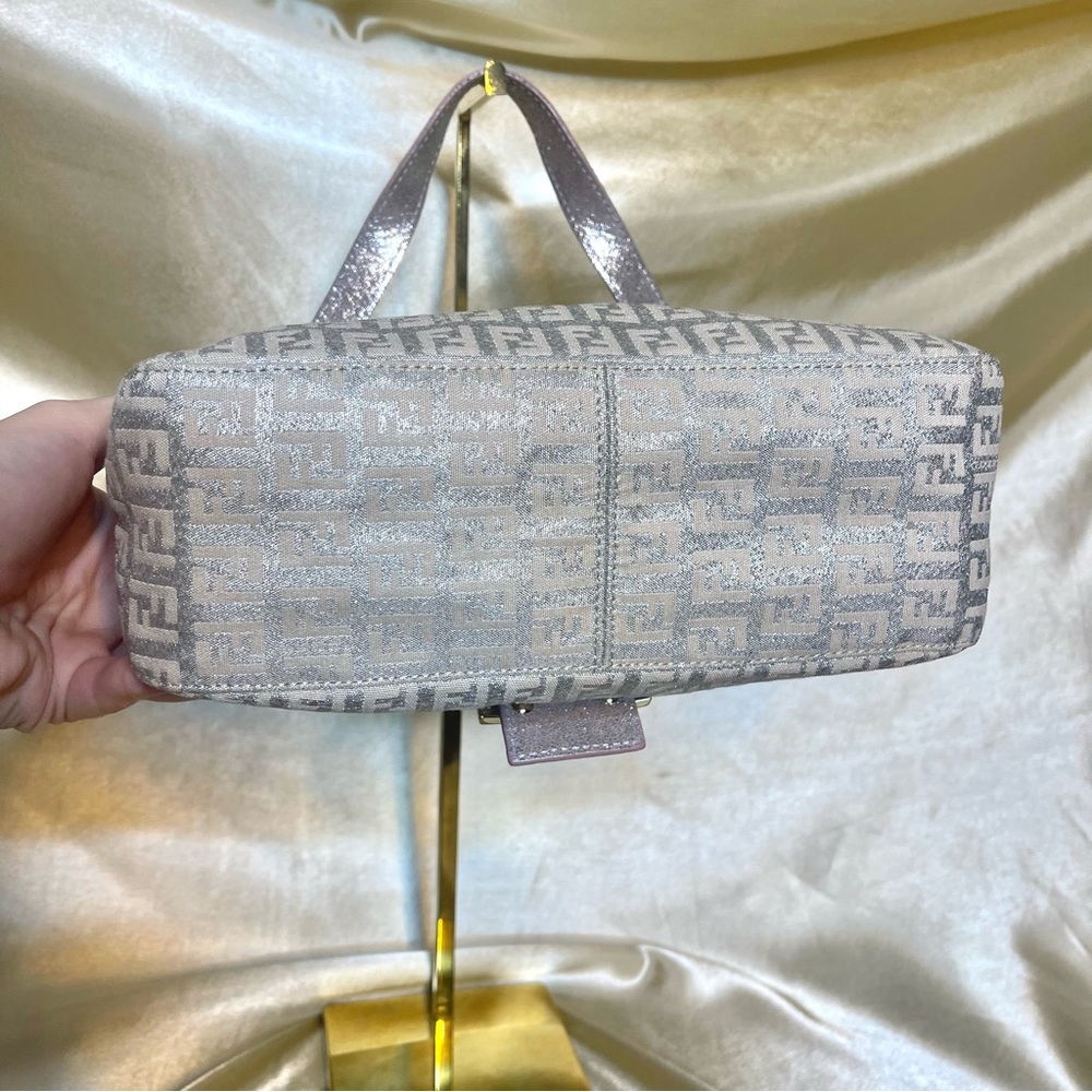 💕SOLD💕Fendi vintage zucchino monogram logo mama baguette rose gold shimmer - Picture 4 of 16